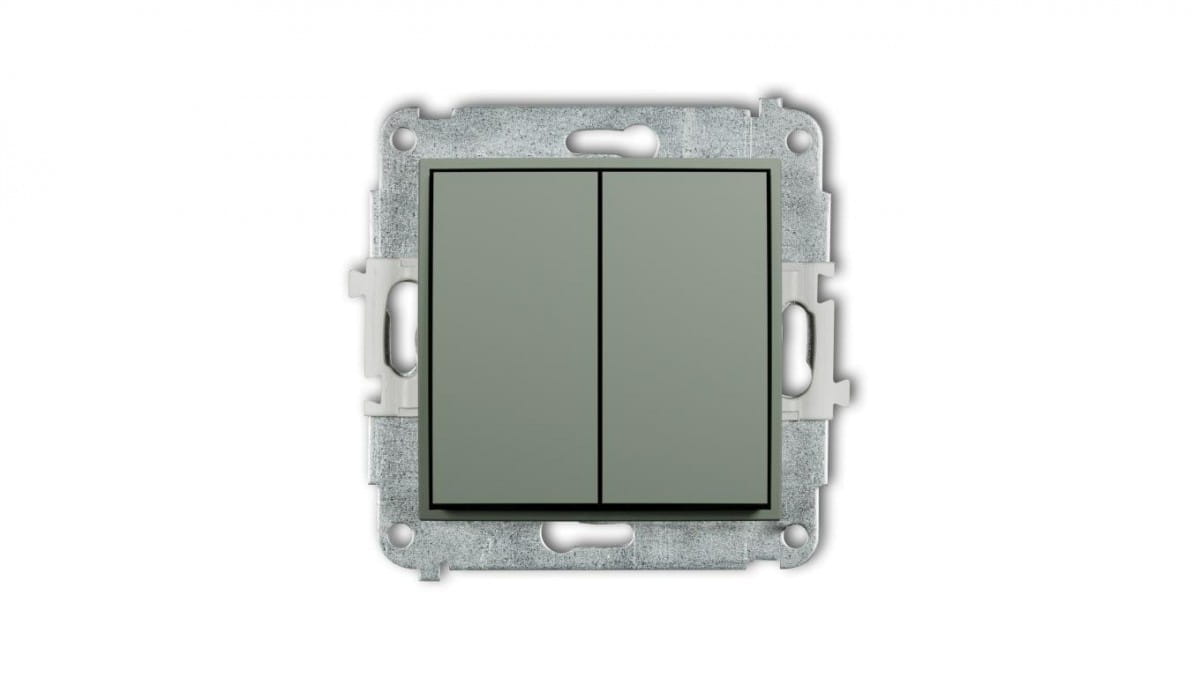 Mini Doppelkreuzschalter (zwei Tasten Ohne Piktogramm) Sage 61mwp-66.1