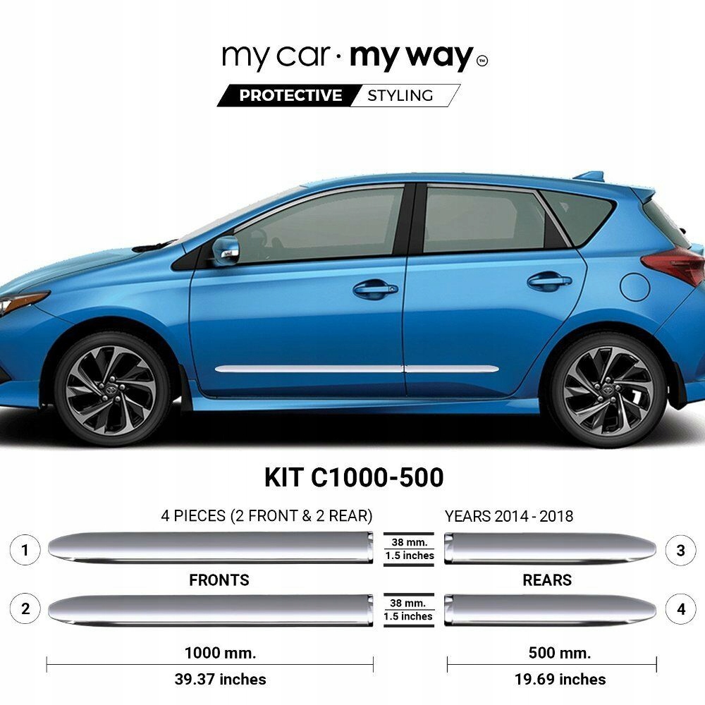 Toyota Auris 2 Ii Hb - Türschutzleisten Aus Chrom