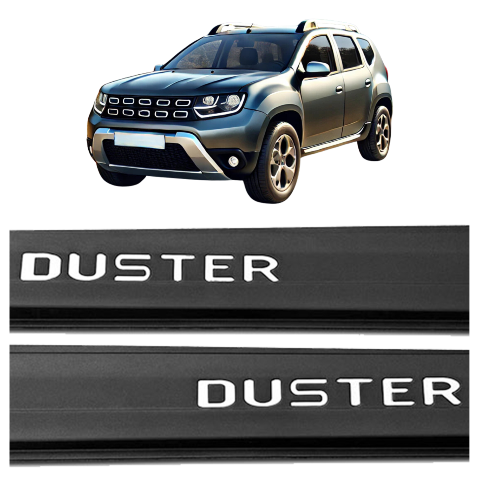 Buchstabenblenden Für Dacia Duster Türverkleidungen 2018–2024, Chrom