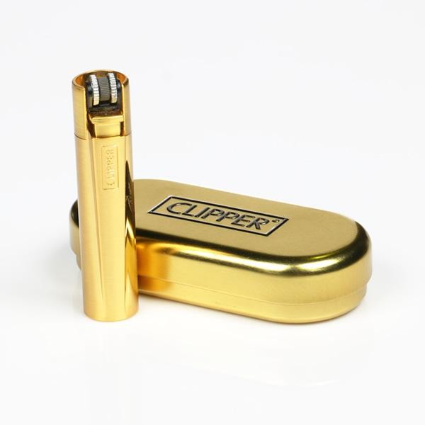 Clipper Metall-gold-boxfeuerzeug 3000 Lichter