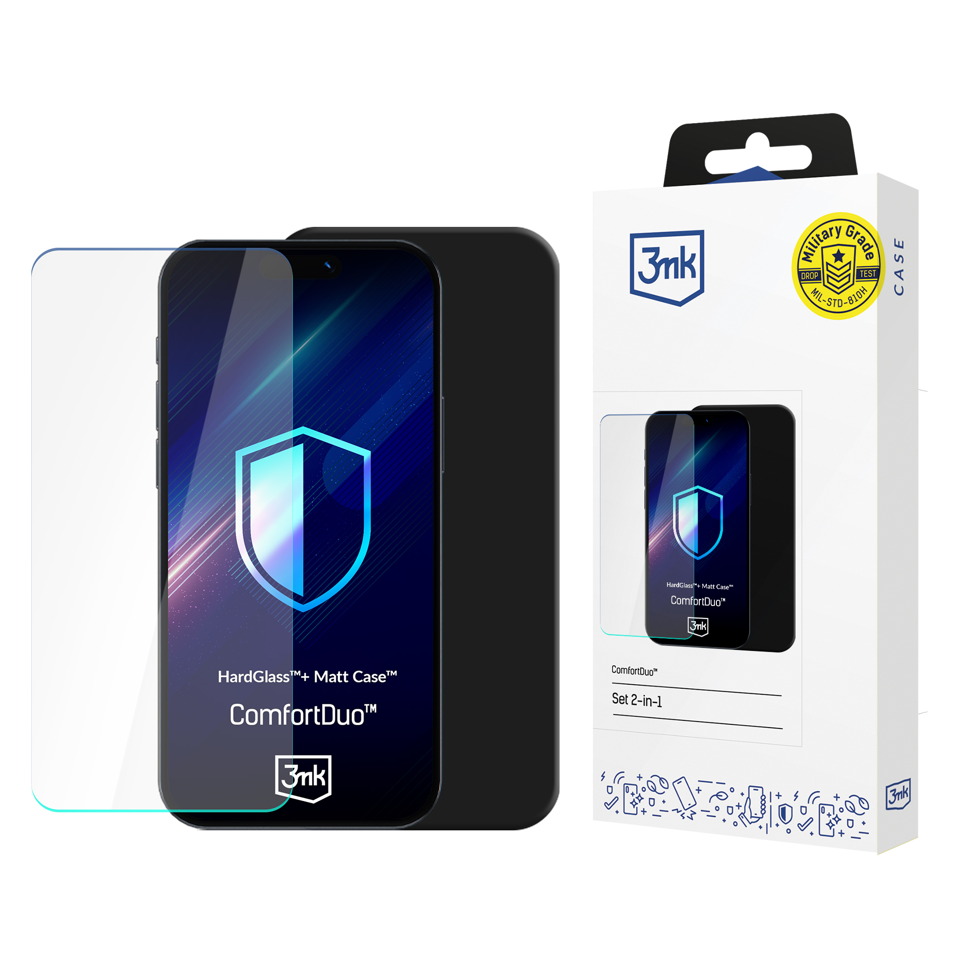 Samsung Galaxy A25 5g - 3mk Comfortduo Matt Black (pt)