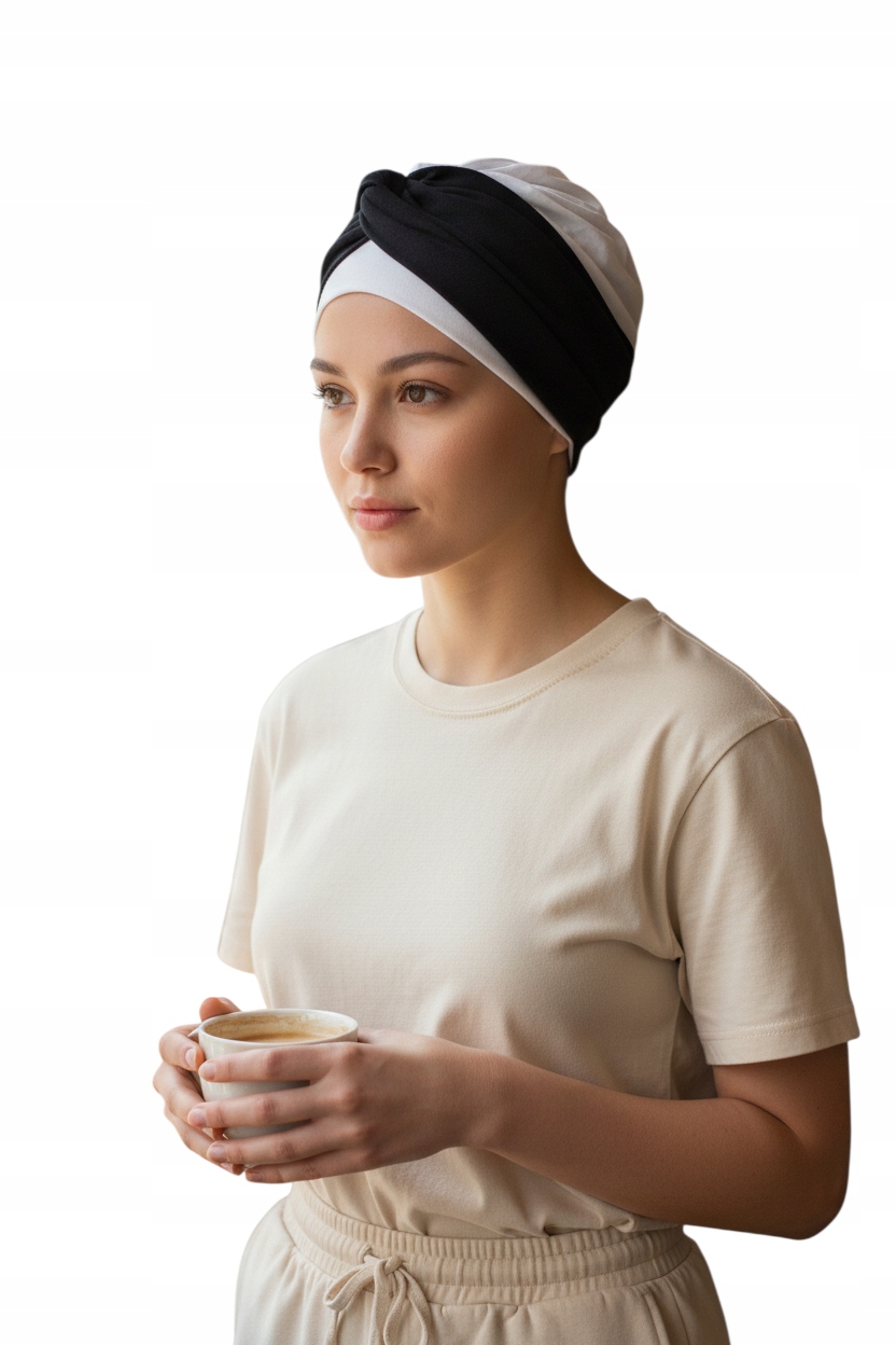Damen-frühlingsturban Lena Ecru-05 Weicher Schal Auch Nach Der Chemotherapie