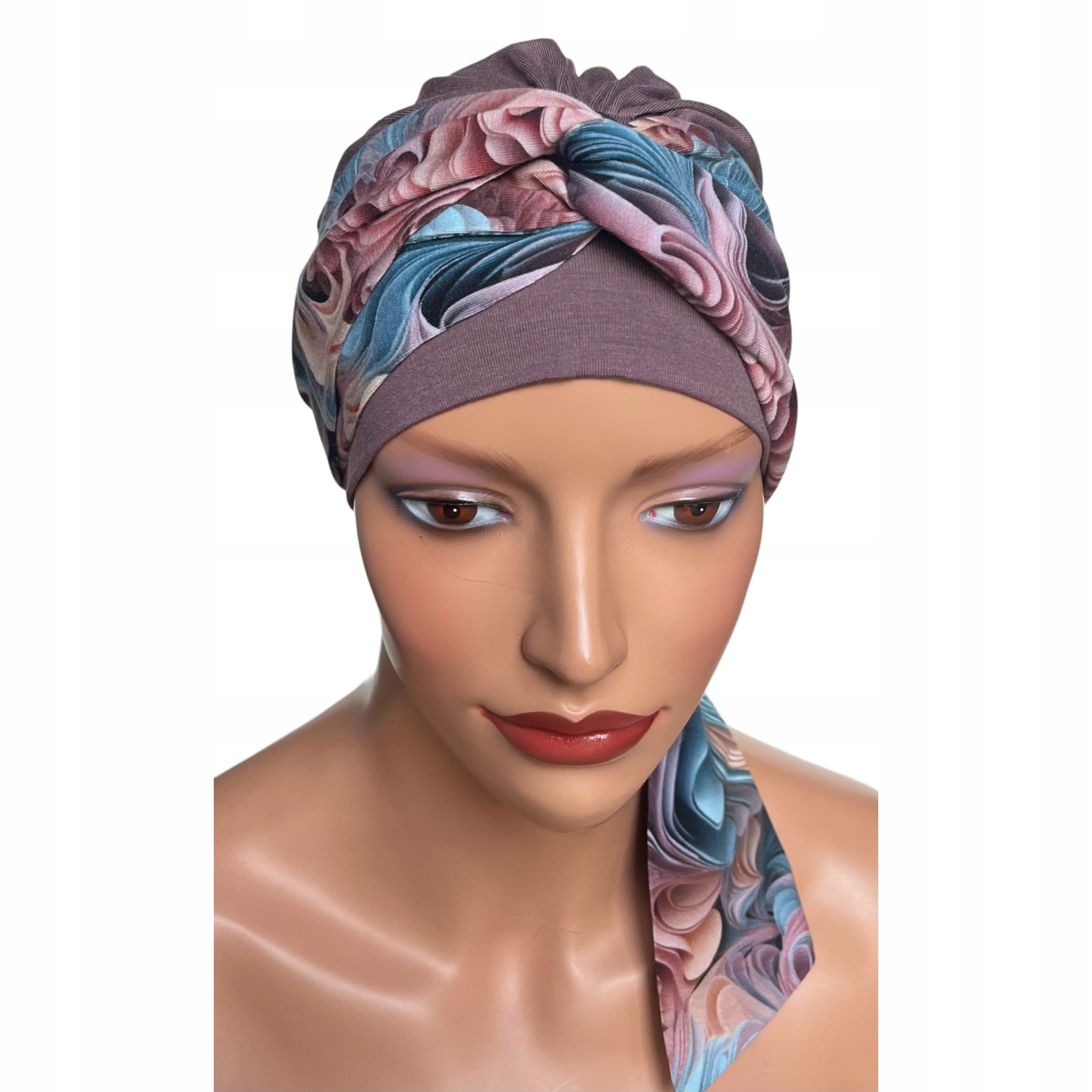 Damen-frühlingsturban Lena Kakao-413 Weicher Schal Auch Nach Chemotherapie