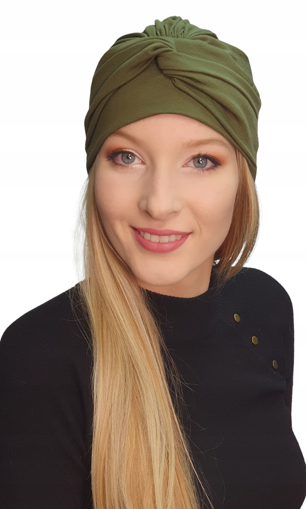 Sara 027 Khakifarbener Damenturban, Schöner Bambushut, Auch Nach Der Chemotherapie