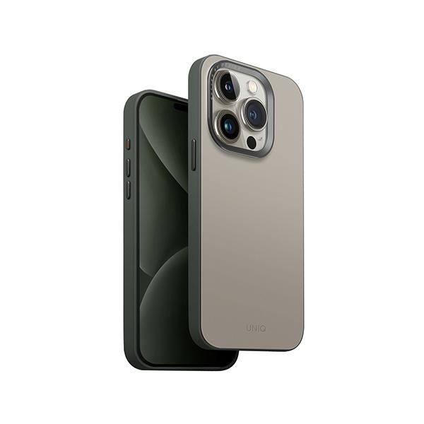 Uniq Lyden Ds Iphone 15 Pro Max 6,7" Magclick Ladehülle Beige-grün/elfenbein-flechtengrün