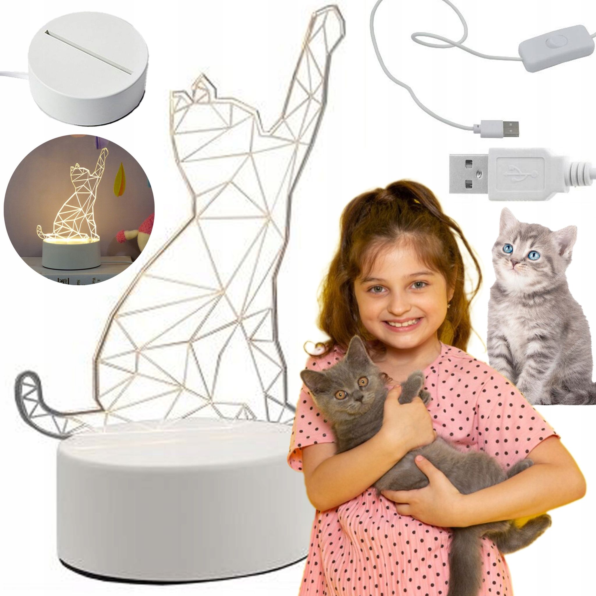 Dekorative Usb-nachtlampe Mit Schalter Für Kinderzimmer
