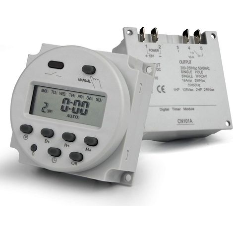 Neuer Digitaler Lcd-steuer-leistungstimer, Programmierbarer Dc 12v 16a Zeitrelais-schalter, Spst