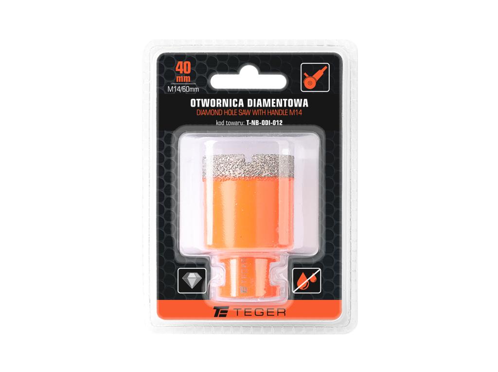 Diamant-lochsäge Mit M14/40 Mm Spannfutter / Teger