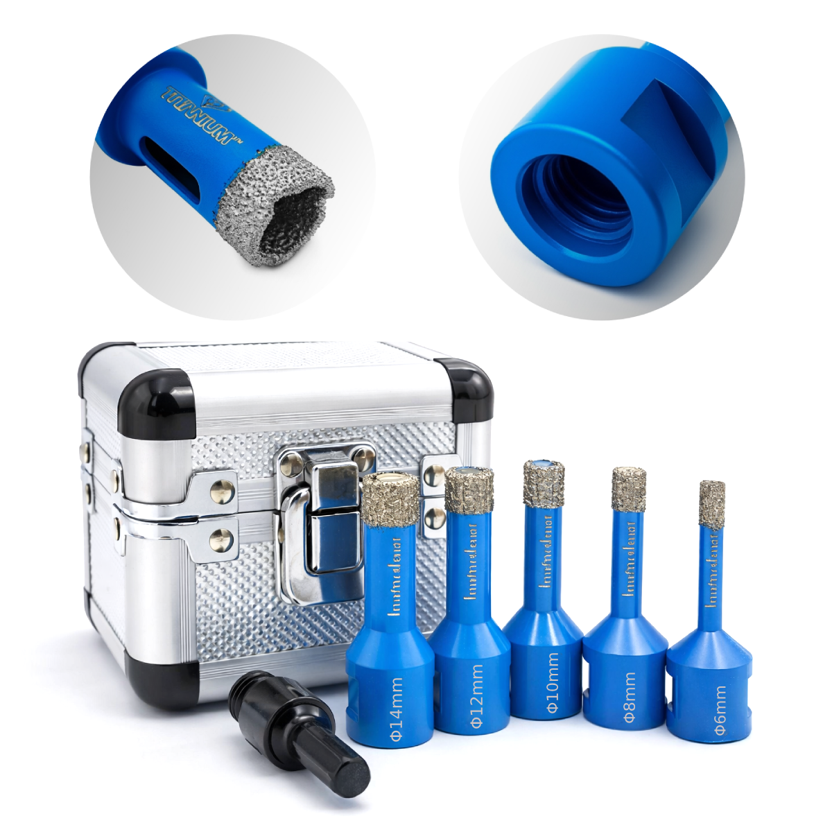 Diamant-lochsägen-set Für Porzellanfliesen 6-14 Mm M14 Titan