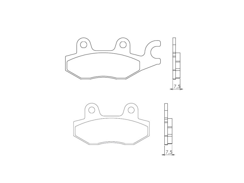 Brenta Bremsbeläge Kh165 / Kh215 Sintermetall (gold) (ft 4064)