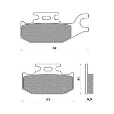 Brenta Bremsbeläge Kh307 (yfm 400/450 Hinten) Sintermetall (gold) (ft 4108)