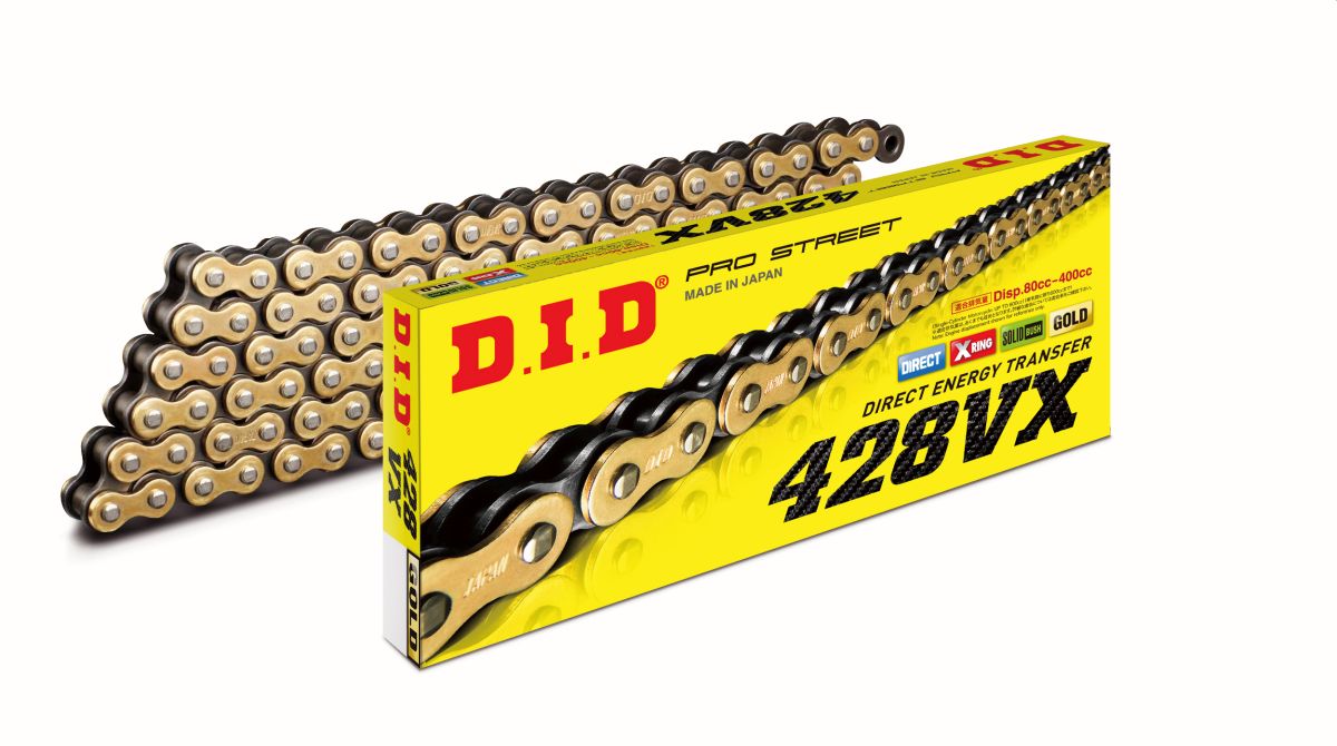 Did 428vxg&b-124 Goldkette (124 Glieder) O-ring (offen + Clip)