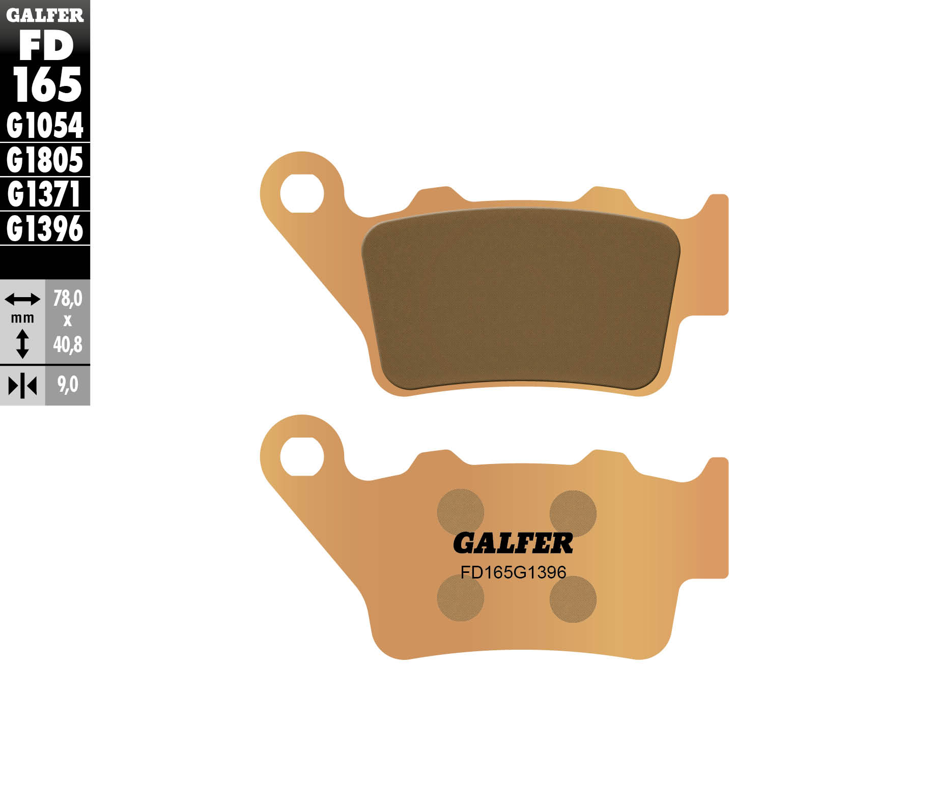 Galfer Bremsbeläge Kh208 / Kh213 Sintermetall (gold) Offroad