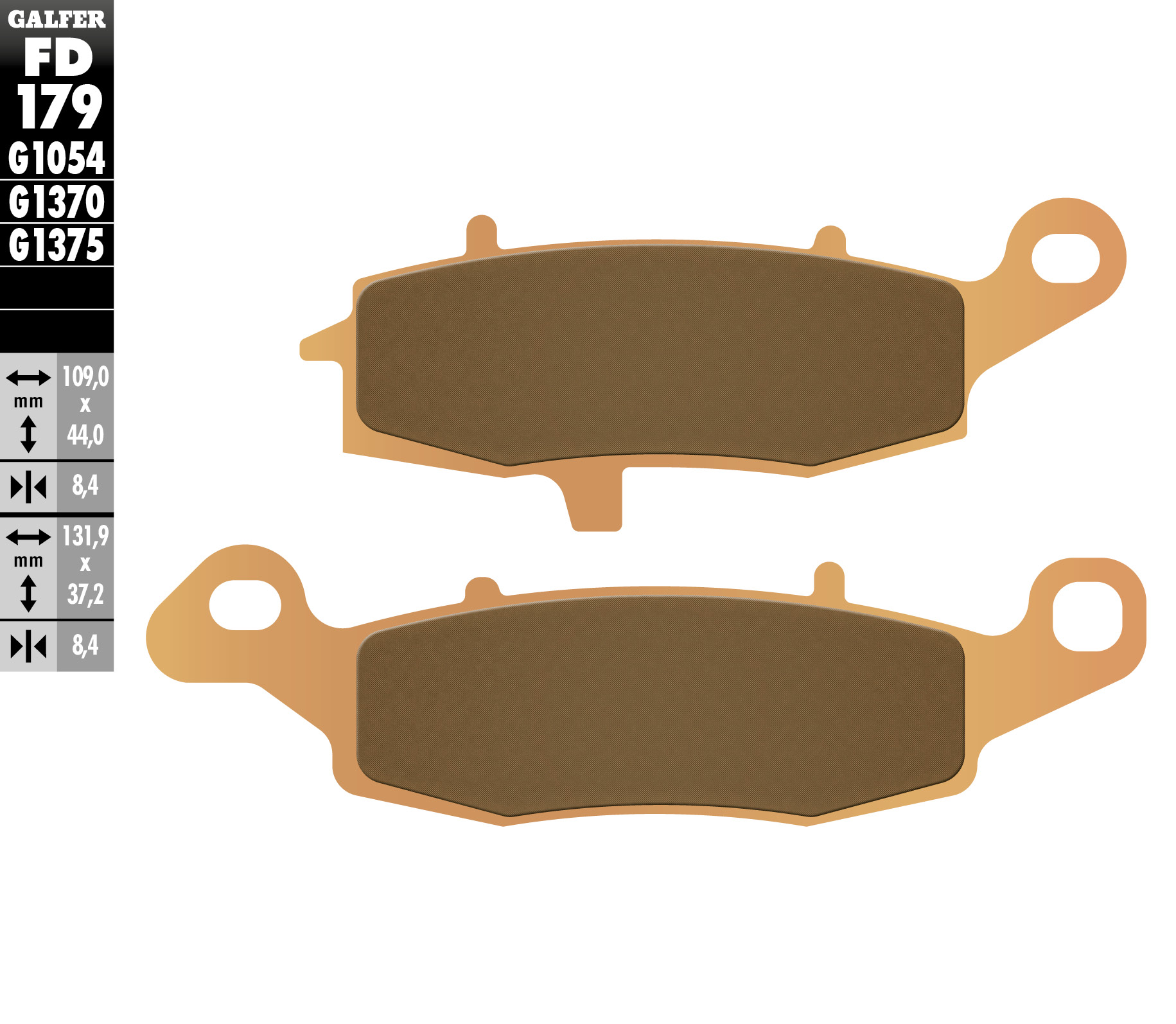 Galfer Bremsbeläge Kh231 Sintermetall (gold) Sport