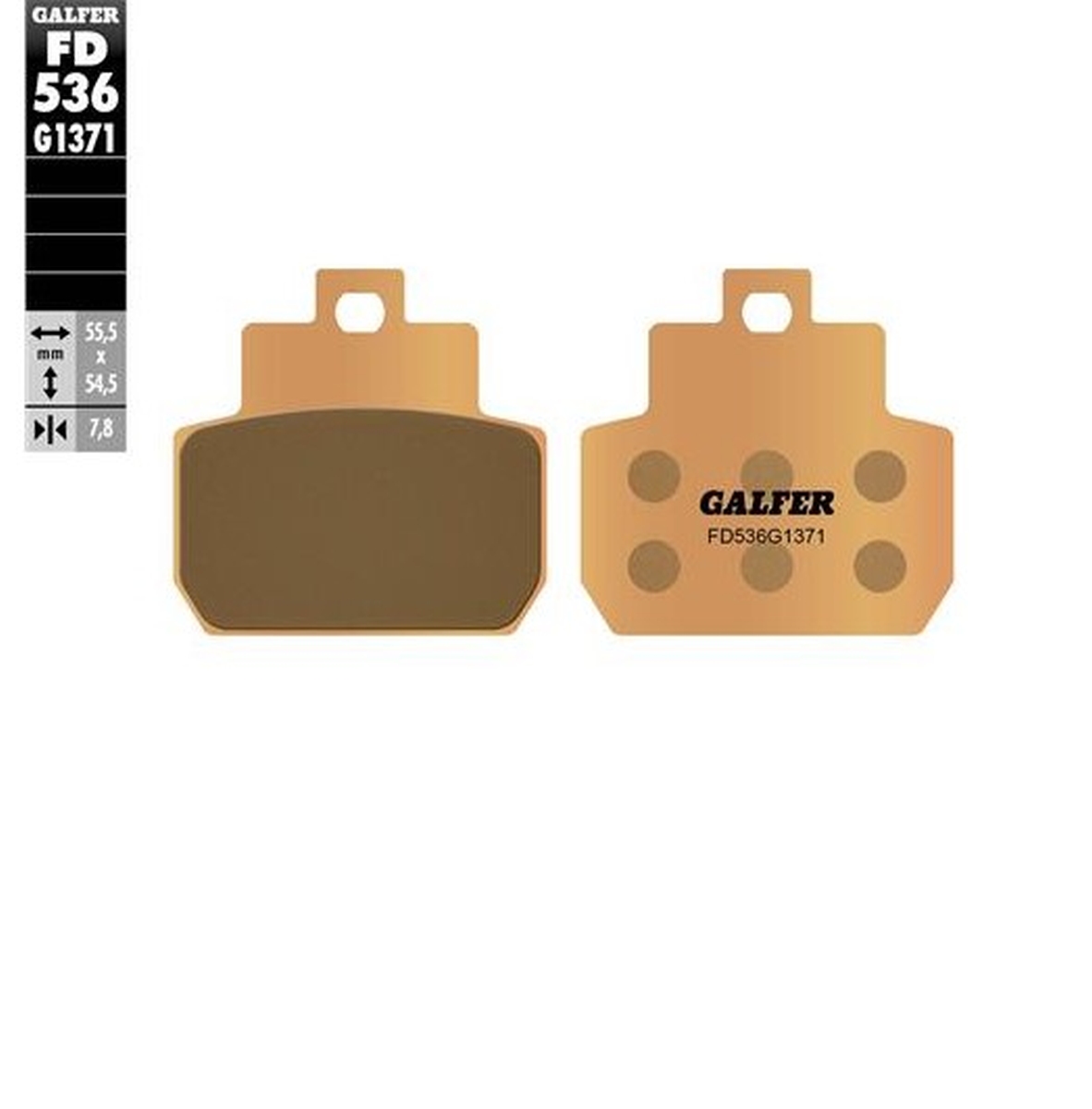 Galfer Bremsbeläge Kh425 Sintermetall (gold) Street Piaggio Mp 3 125/250 '08-'08 X8 125/200/250 '04- X9 250 '04-