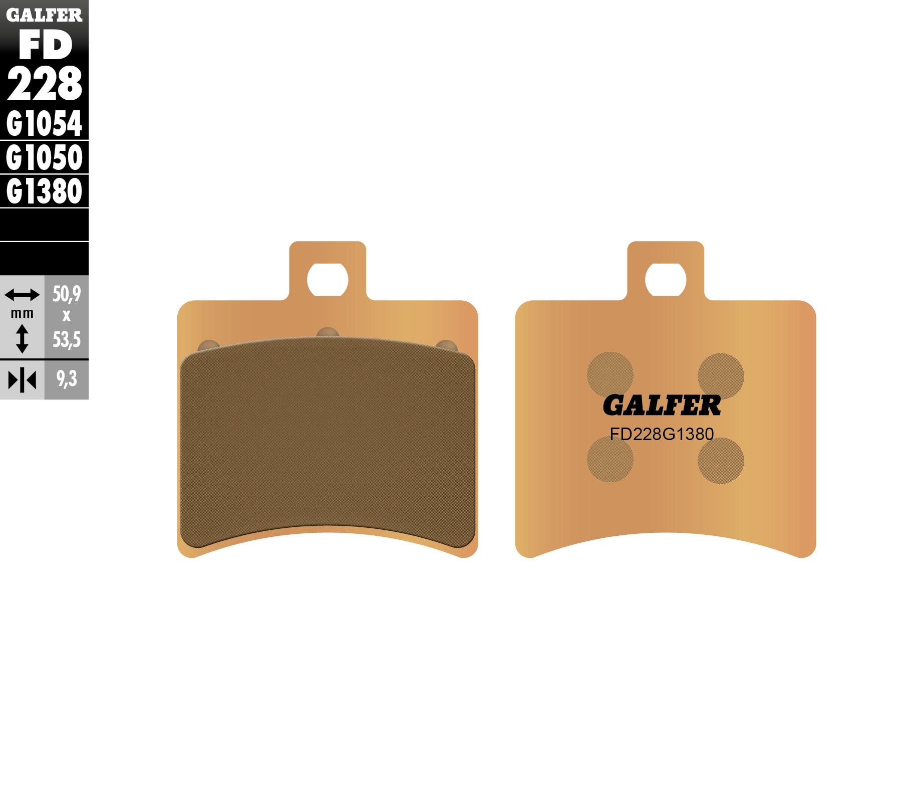 Galfer Bremsbeläge Kh298 Sintermetall-roller (gold)