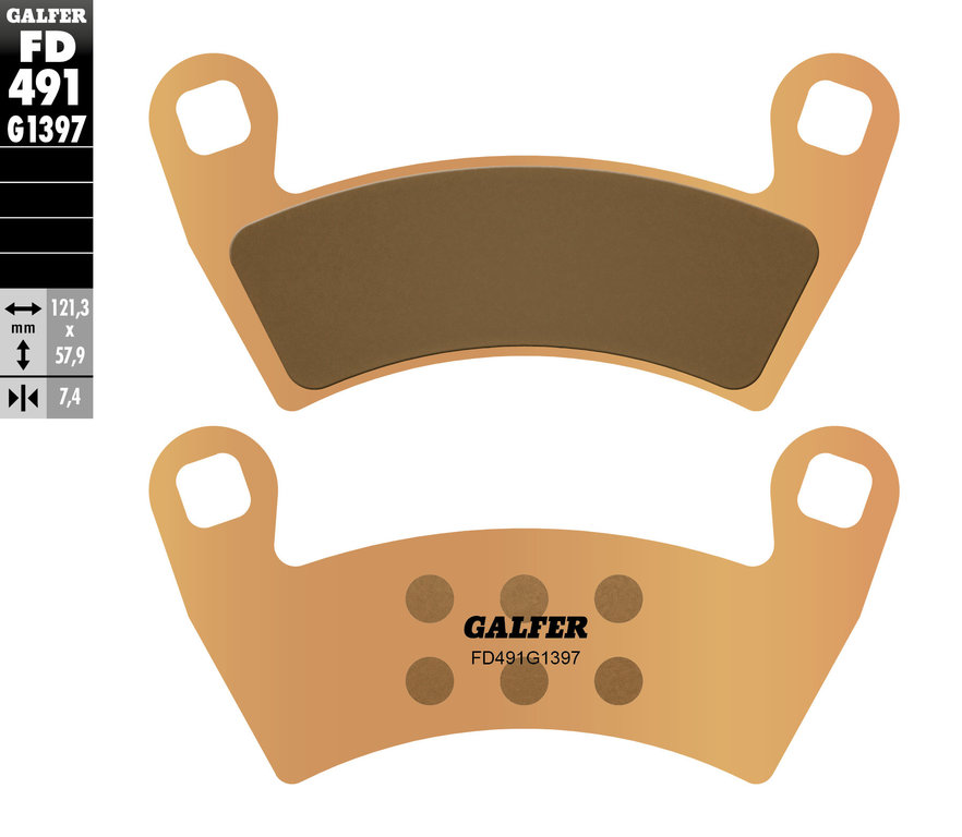 Galfer Bremsbeläge Kh656 Sintermetall (gold) Atv Vorne