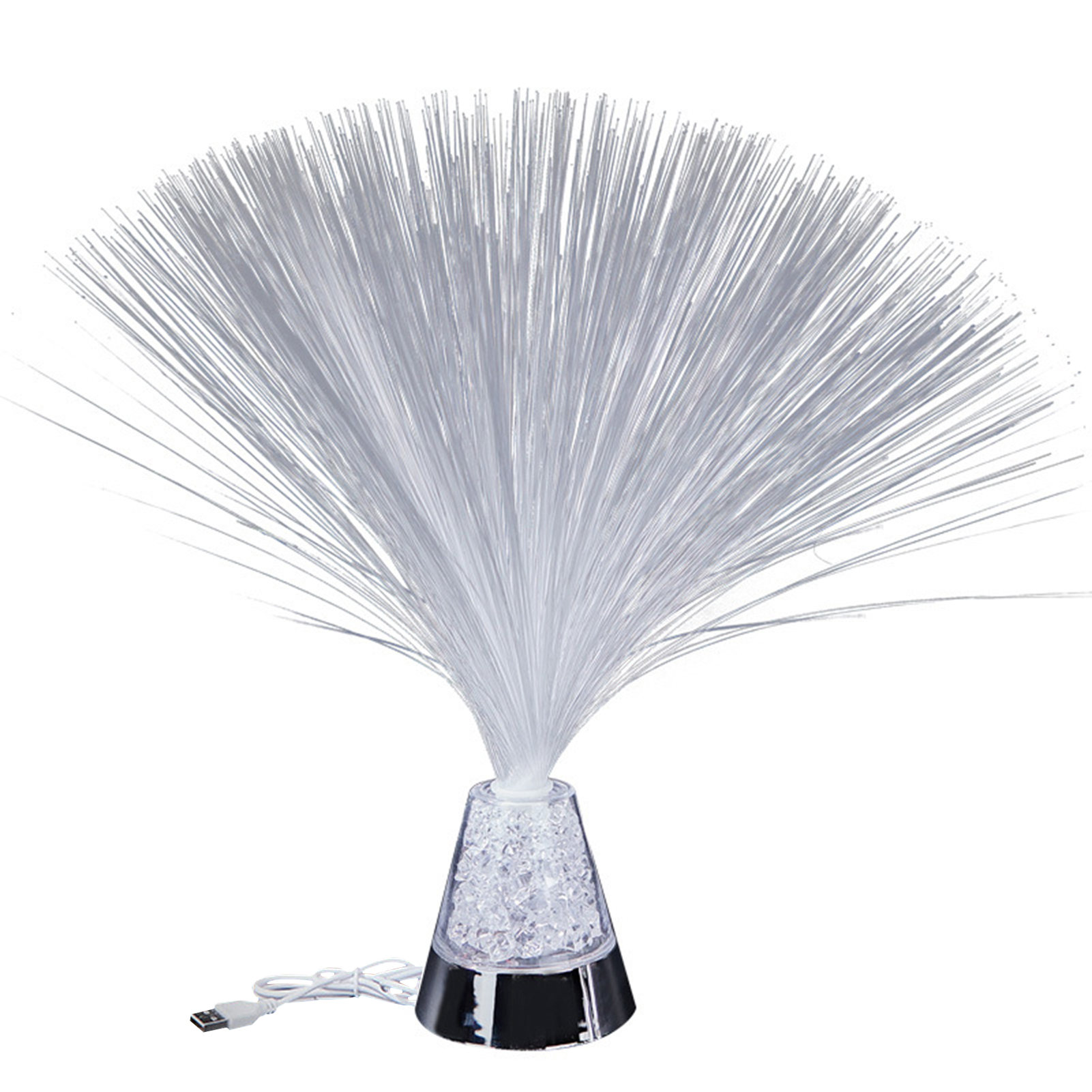 Farbenfrohe Glasfaserlampe, Romantisches Ambiente, Wechselnder Farbverlauf, Dunkle Dekoration