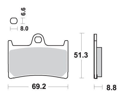 Sbs Bremsbeläge Kh252 / Kh380 Track Und Sport Sinter Gold (ersetzt Rs-mischung)