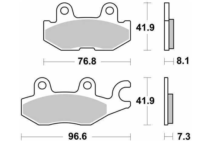 Sbs Bremsbeläge Kh674 Offroad Sinter Gold Farbe Yamaha Yxc/yxm Viking Wolverine, Yxe 850 Wolverine '18-'20 Links Hinten