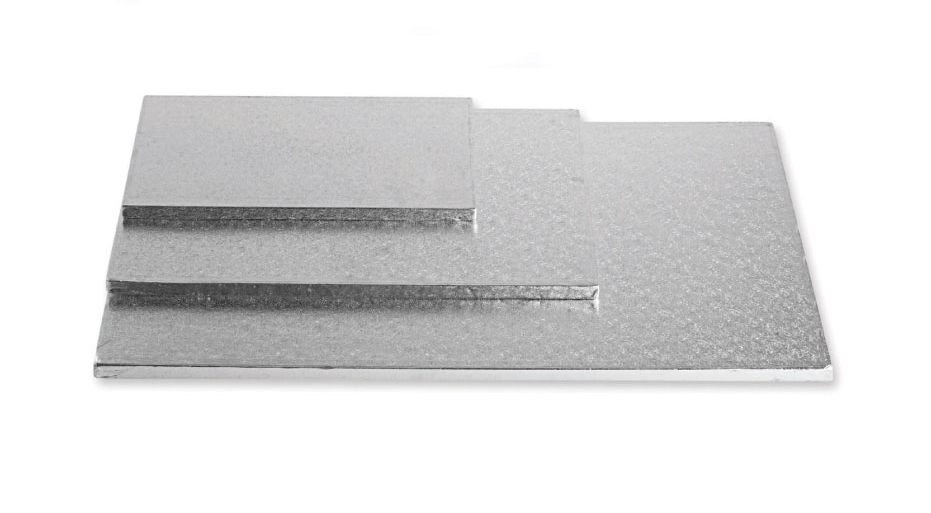 Dicke Silberne Tortenplatte, Rechteckig, 35 X 45 X 1,2 Cm