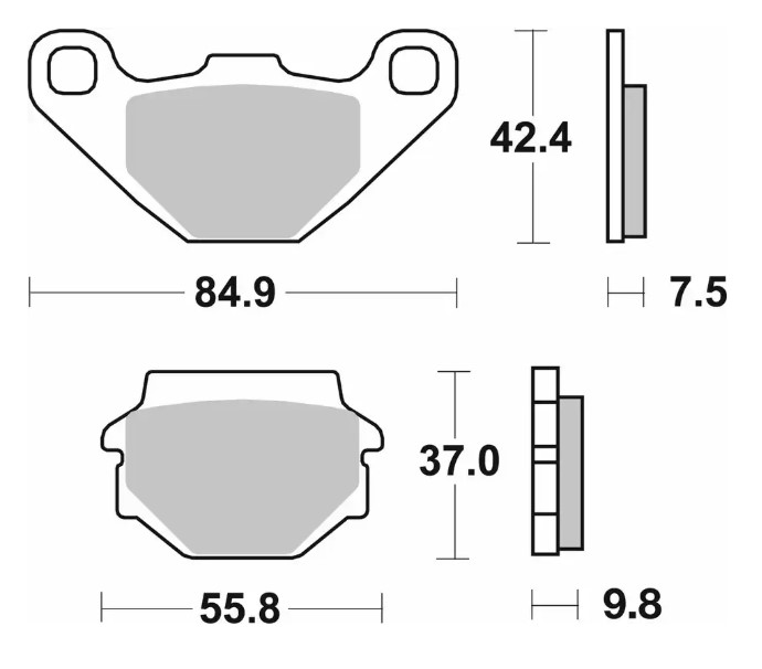 Sbs Bremsbeläge Neu Kh067 Offroad Sinter Gold Farbe