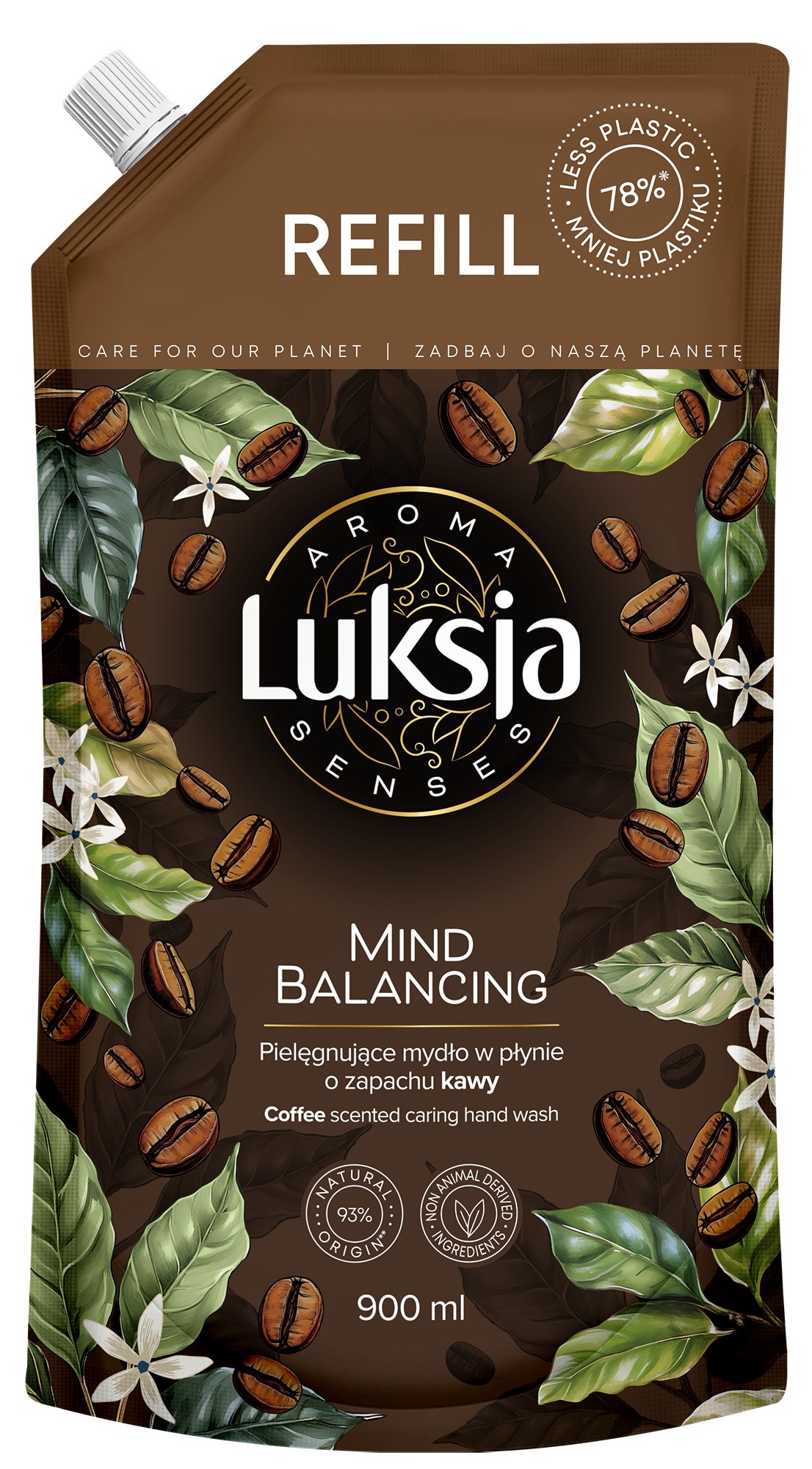 Luksja Aroma Senses Mind Balancing Pflegende Flüssigseife Mit Kaffeeduft – 900 Ml Nachfüllpackung
