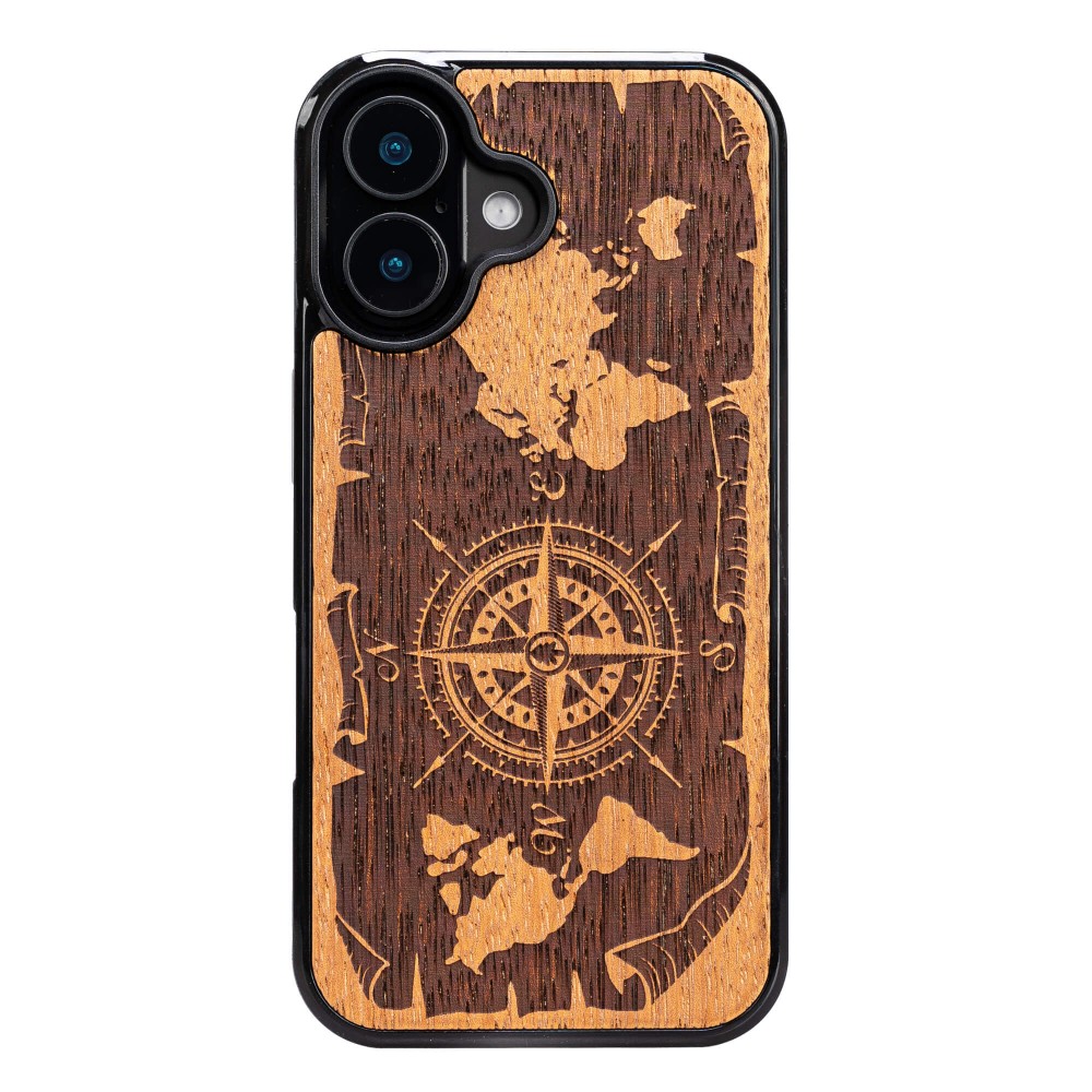Bewood Holzhülle Für Iphone 17, Windrose, Merbau