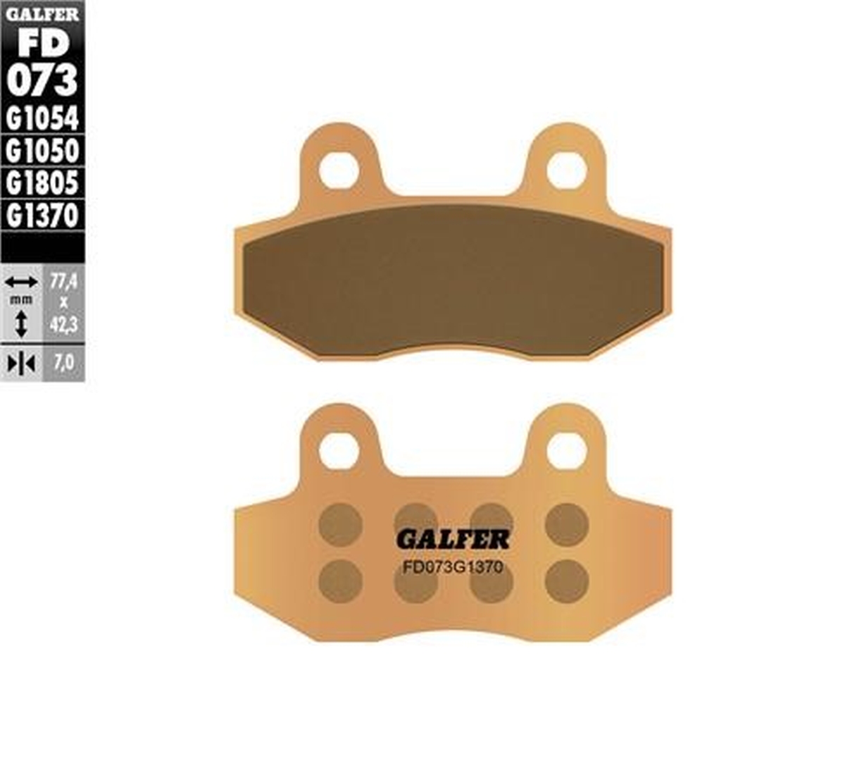 Galfer Bremsbeläge Kh086 Sintermetall (gold) Strasse