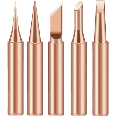 Set Mit 5 Leicht Austauschbaren Lötspitzen Aus Messing, Geeignet Für Die Reparatur Von Leiterplatten Und Haushaltsgeräten, Präzise Reparatur Von Lötzubehör
