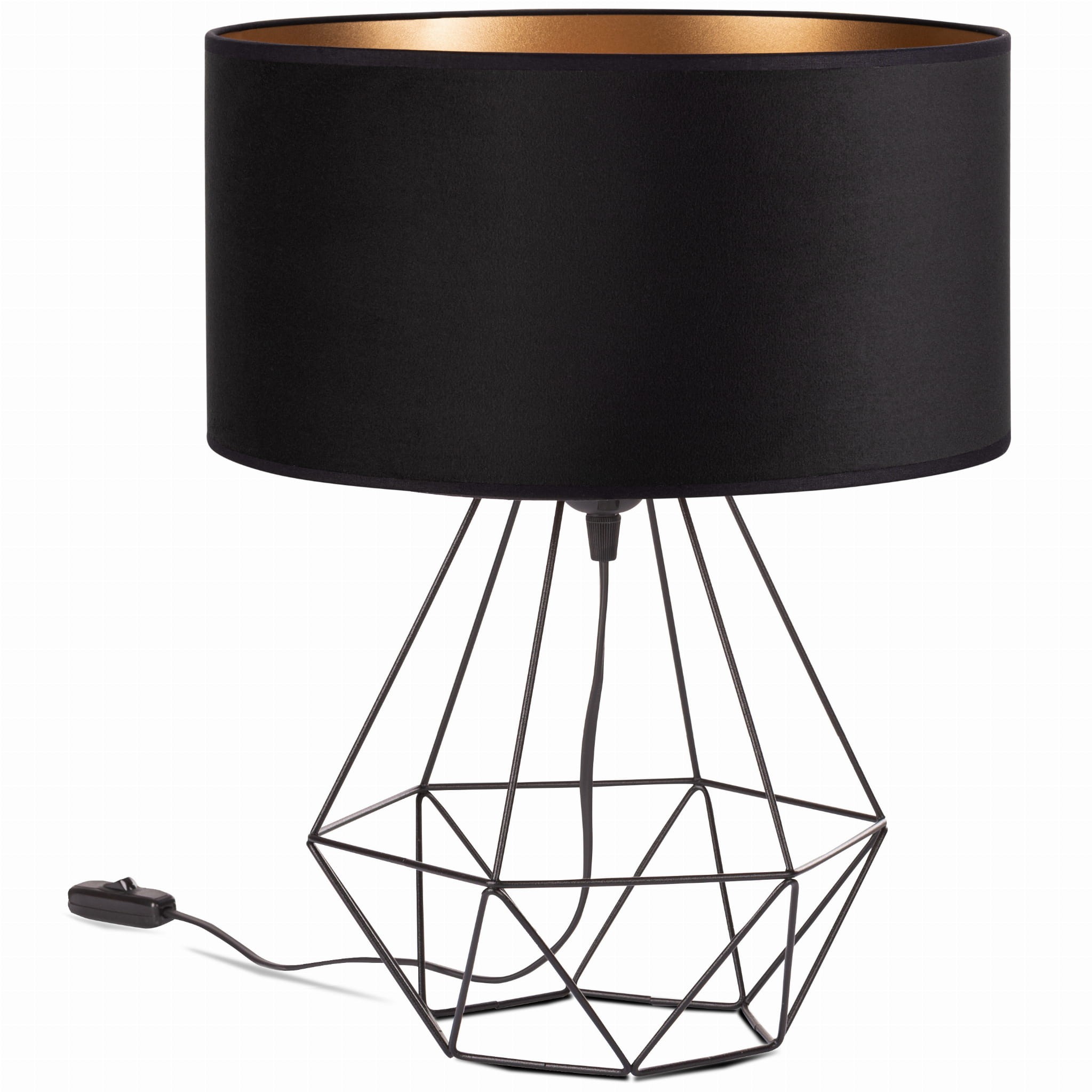 Tornado Adb Lampe, Schwarzer Und Goldener Samt