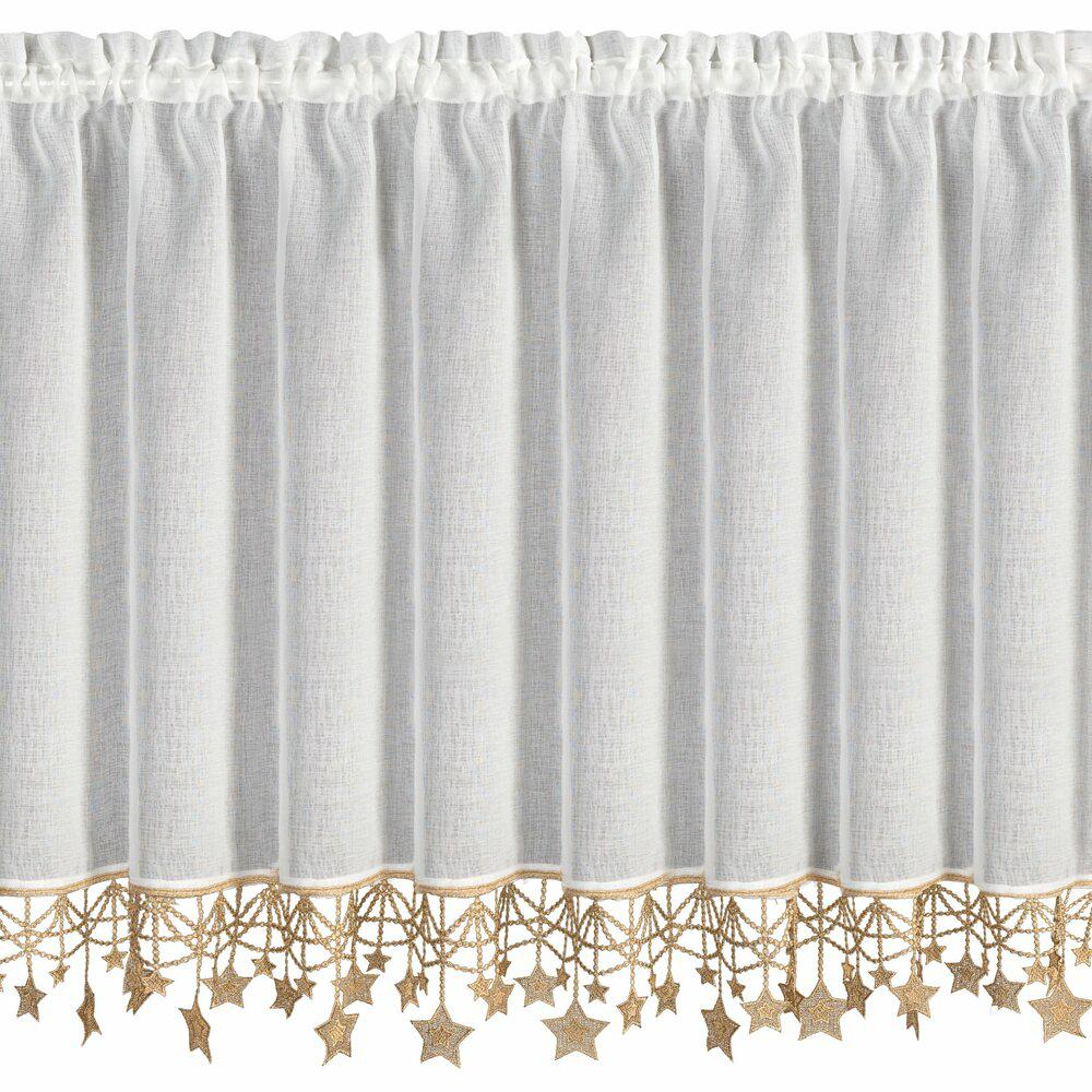 Weihnachtskranz 90x150 Cm Weißgoldene Sterne
