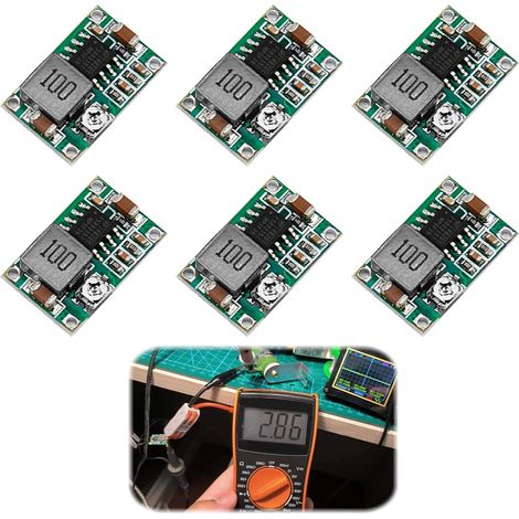 6-teiliges Mini-360-dc/dc-wandler-set, Einstellbares Netzteilmodul 4,75–23 V Auf 1–17 V, 3 A, Abwärts-netzteilmodul, Hoher Wirkungsgrad Und Integrierter Schutz