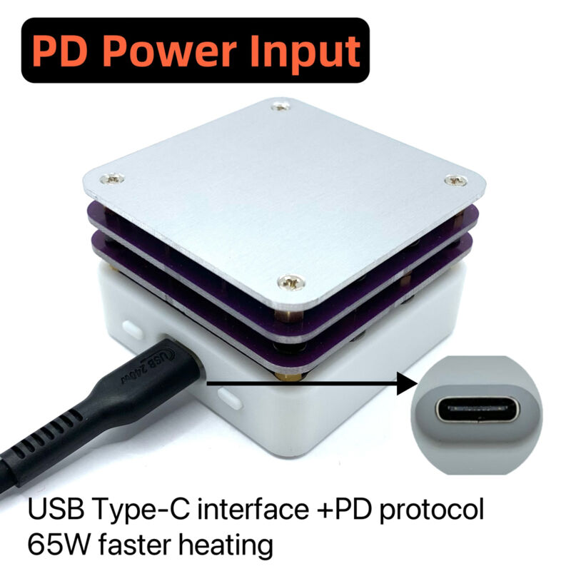Heiztisch Mit Pd-protokoll 65 W, Oled-display, Heizplatte, Retuschierstation, Vorheizplattform, Reparaturwerkzeug, Usb-typ-c-schnittstelle