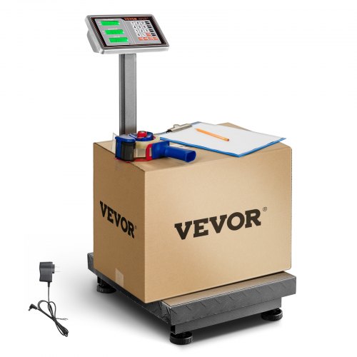 Digitale Plattformwaage, 300 Kg Tragkraft, 50 G Hohe Genauigkeit, Elektronische Bodenwaage Mit Lb/kg, Tara, Preisrechner, Ac/dc-stromversorgung, Geeignet Für Gepäck, Versand, Pakete, Porto