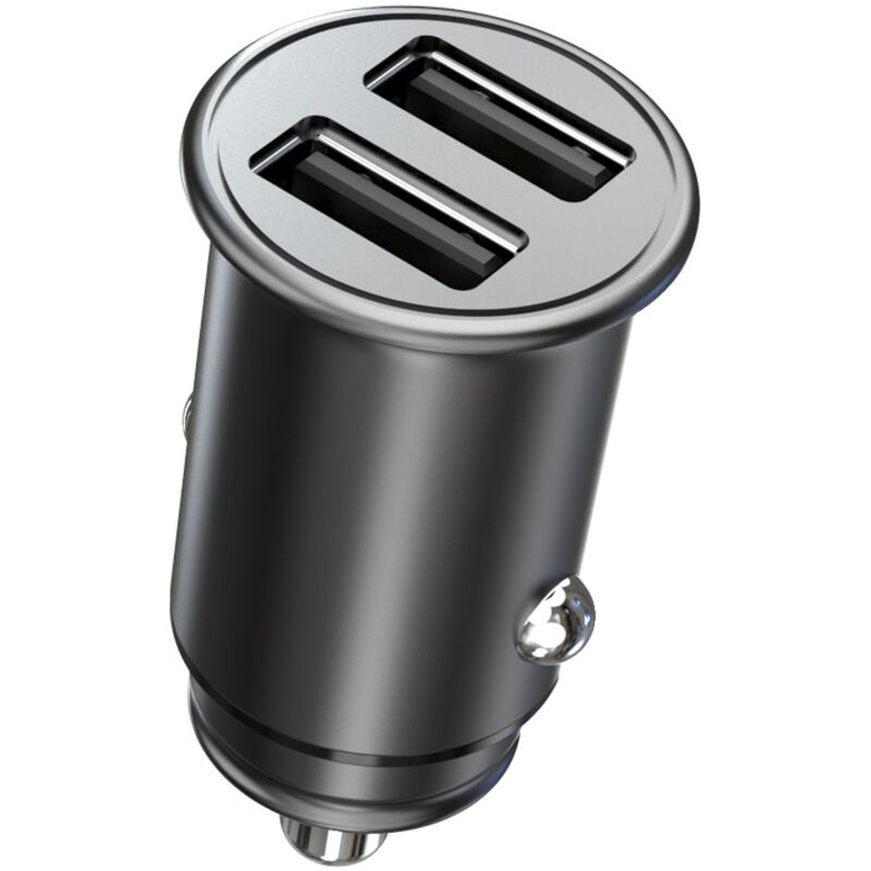 Usb-zigarettenanzünder-ladegerät, Ultrakompakter 24-w-/4,8-a-usb-kfz-ladegerät, Schnelllade-kfz-ladegerät Aus Aluminiumlegierung Für Iphone 14/14 Plus/14 Pro Max, Ipad, Samsung Galaxy S22