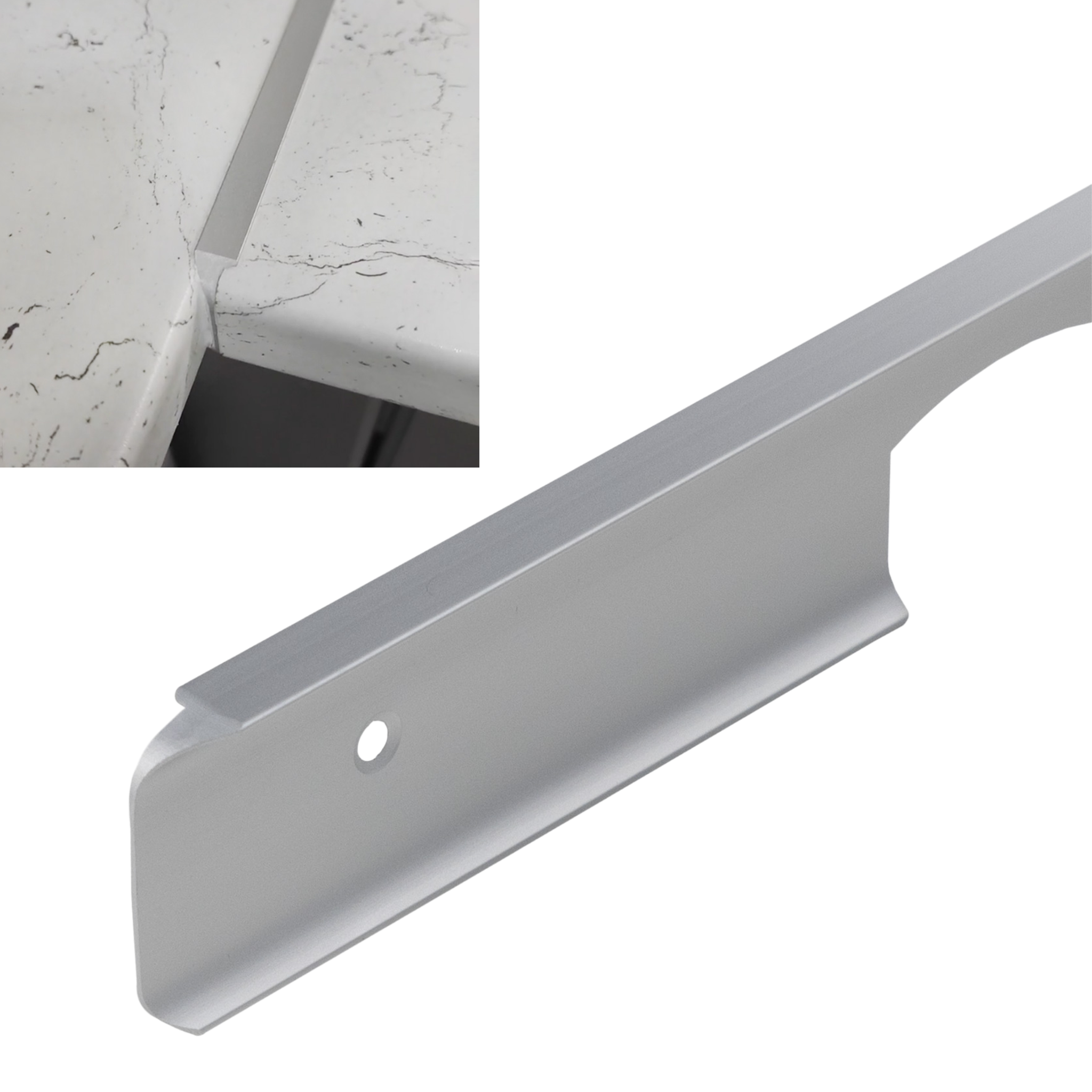 Eckleiste Zur Verbindung Von Arbeitsplatten, 38 Mm Aluminium