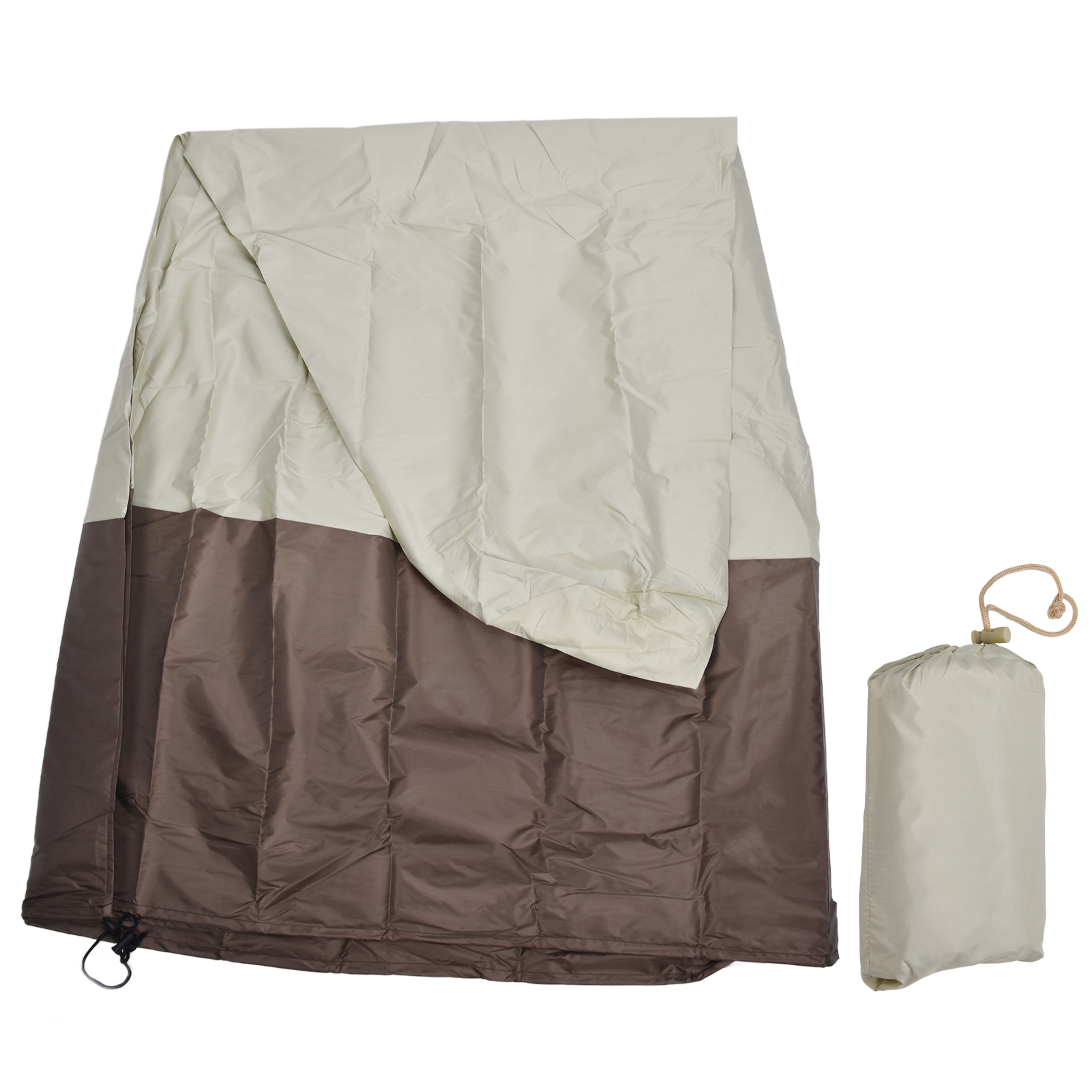 Wasserdichte Schutzhülle Für Gartenbrunnen Aus 210d Oxford-gewebe Mit Silberner Beschichtung, Ideal Für Statuen Und Terrassen. Farben: Beige Und Kaffeebraun.