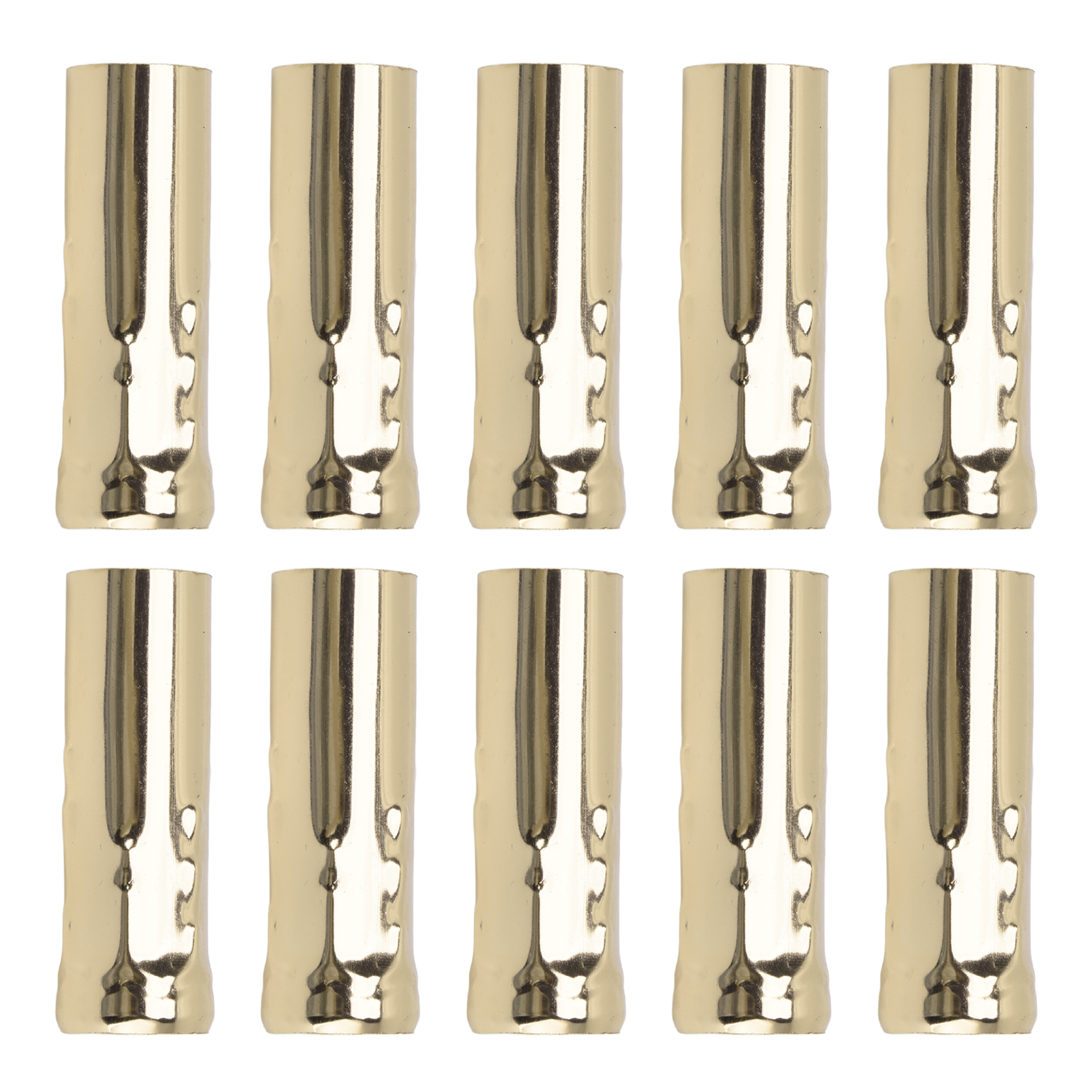 Packung Mit 10 E14-metallröhrchen Für Kerzenlampenfassungen, 25 X 80 Mm, Vergoldet