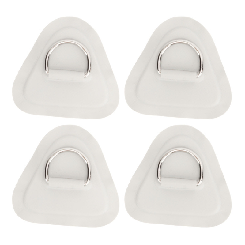 Set Mit 4 Edelstahlflicken Mit D-ring Für Schlauchboote, Surfbretter, Schlauchkanus Und Stand-up-paddleboards (grau)