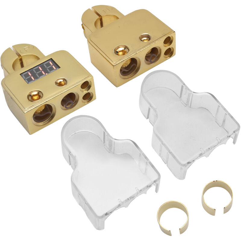 Autobatterie-anschlussset Für Präzise Spannungsüberwachung Mit Digitalem Standard-voltmeter Für Verschiedene Fahrzeuganwendungen (a (golden)).