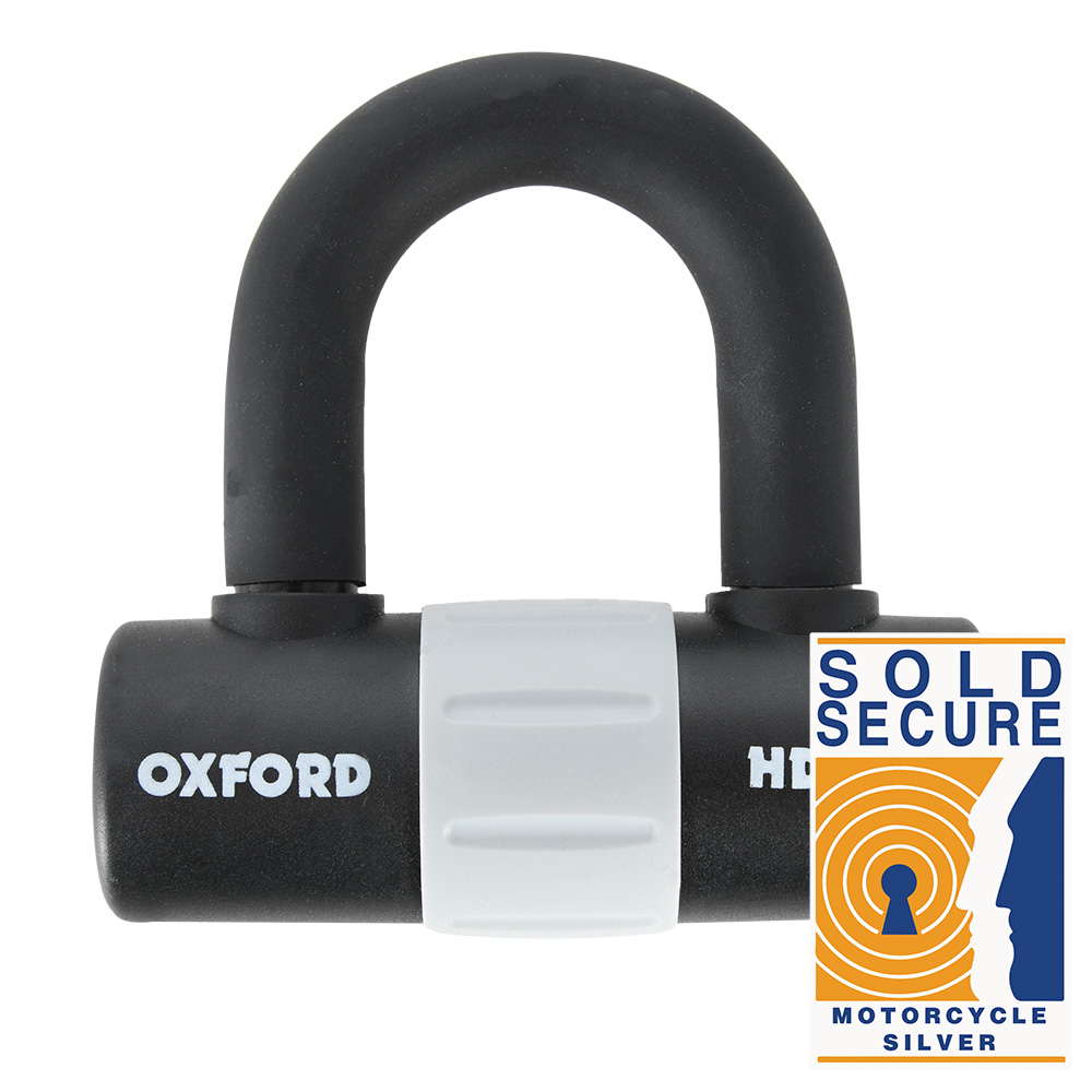 Oxford Hd Max Vorhängeschloss/bügel, Schwarz – Diebstahlschutz