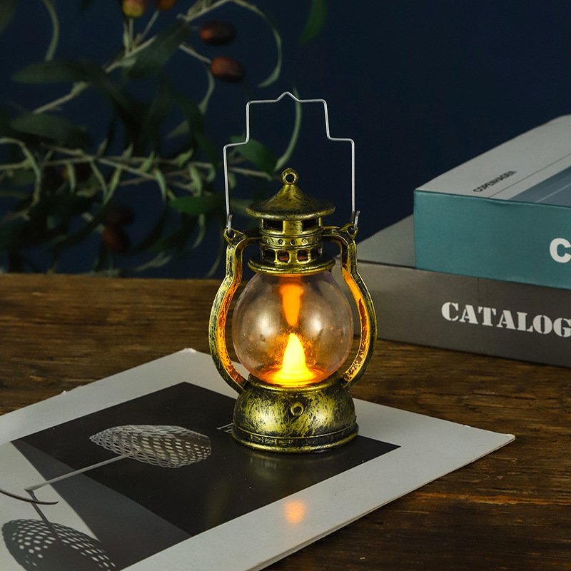 Tragbare Pferdelampe, Palastlampe, Öllampe, Schriftzug, Dekoration, Ambiente, Bühnenbild, Zubehör, Großhandel, Led-ponylampe – Bronze Gold