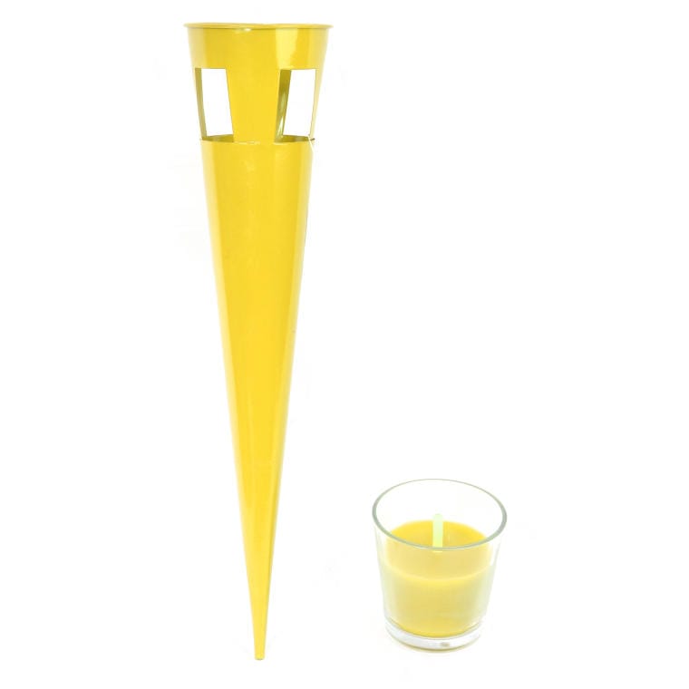 Citronella-duftfackel Gegen Insekten – Gelb, Metall