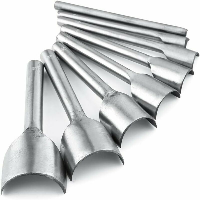 Set Mit 8 Leder-ausstechformen Für Bastelarbeiten, Riemen, Geldbörsen, Gartenarbeit, Diy-projekte, 5–40 Mm