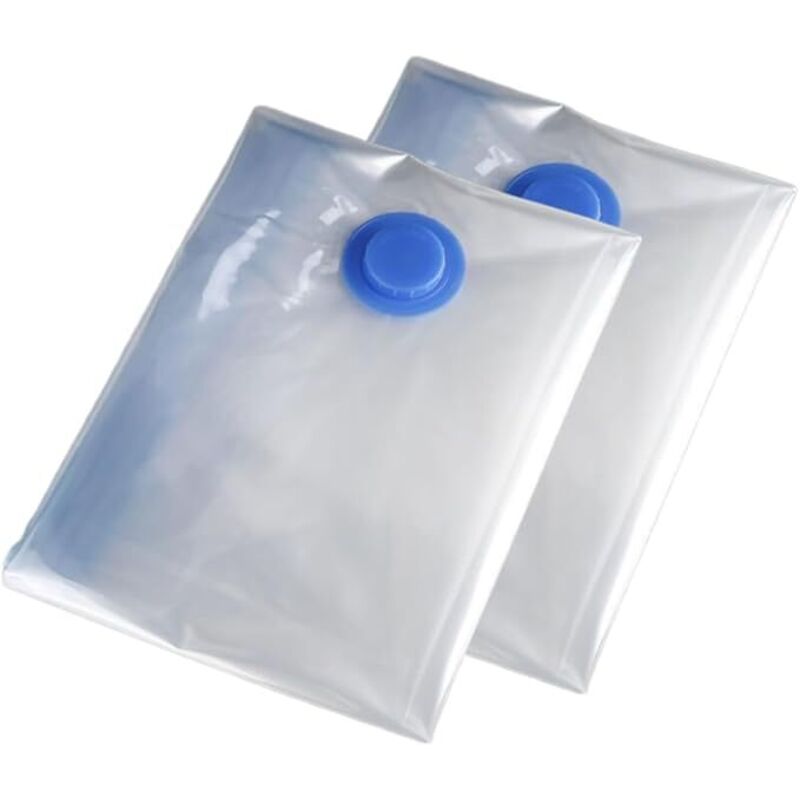 Set Mit 2 Vakuum-aufbewahrungsbeuteln Für Kleidung, 60 X 40 Cm – Wiederverwendbar, Kompakt Und Praktisch Zur Aufbewahrung