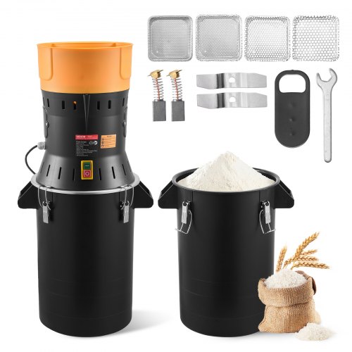 Elektrische Getreidemühle 25 L, Gewürzmühle 600 W, Gewürzmühle Mit Verzinkten & Scharfen Klingen, Pulverisiermaschine Für Trockenes Getreide Gewürze Müsli Kaffee Mais 390x320x815 Mm