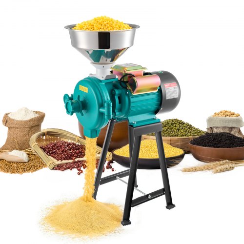 Elektrische Getreidemühle 50 Kg/h, Getreidemühle 2200 W Gusseisen, Gewürzmühle Mit Rutschfesten Gummifüßen, Für Trockenes Getreide Gewürze Müsli Kaffee Mais Pfeffer, Hochgeschwindigkeit