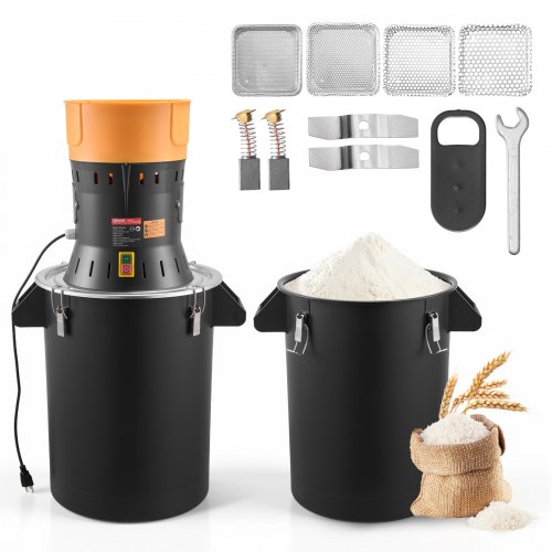 Elektrische Getreidemühle 53 L, Gewürzmühle 600 W, Gewürzmühle Mit Verzinkten & Scharfen Klingen, Pulverisiermaschine Für Trockenes Getreide Gewürze Müsli Kaffee Mais 500x385x880 Mm
