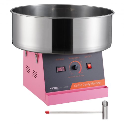 Elektrische Zuckerwattemaschine, 1 Kw Zuckerwattegeräte, Kommerzielle Zuckerwattemaschine Mit Edelstahlschüssel & Zuckerlöffel, Perfekt Für Kindergeburtstage Zu Hause, Familienfeiern (rosa)